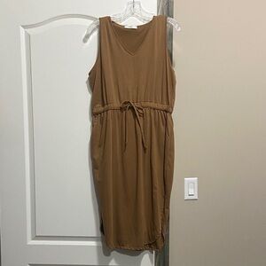 Sleeveless Brown Dress
